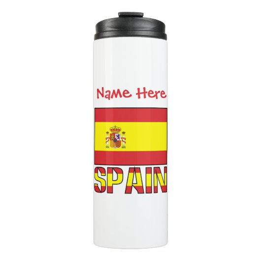 Spanien Flagge Personalisiert Thermosbecher (Vorderseite)