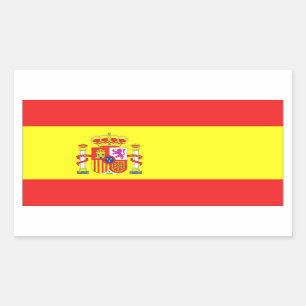 Spanien-Flagge Rechteckiger Aufkleber