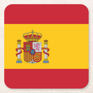 Spanien Flagge Rechteckiger Pappuntersetzer