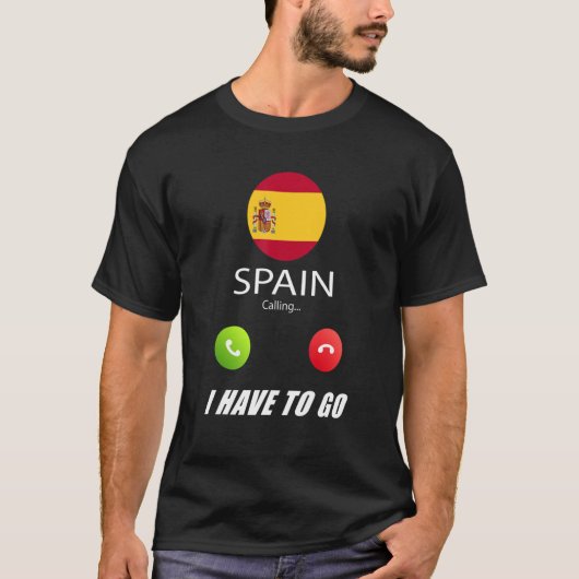 Spanien Flagge Souvenir Spanien ruft an T-Shirt (Vorderseite)
