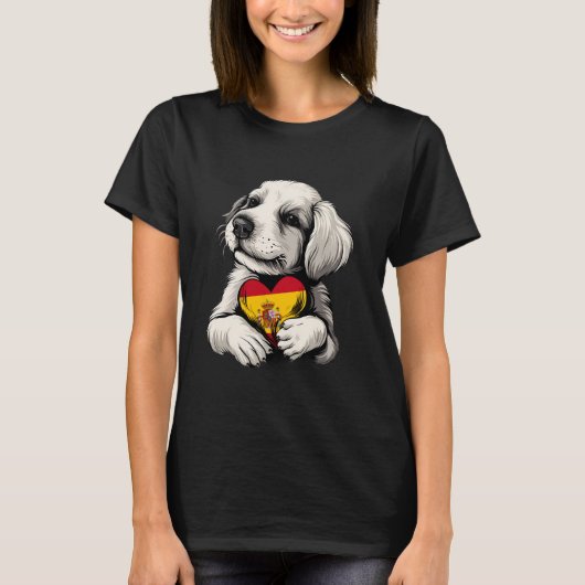 Spanien Flagge Spanischer Roots Espana Dog Spanisc T-Shirt (Vorderseite)