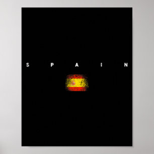 Spanien Flagge Stolz Vintage Retro Fußball Spanisc Poster