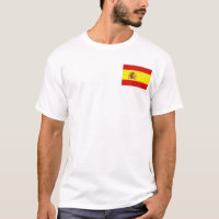 Spanien-Flagge und Karten-T - Shirt