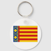 Spanien - Flagge Valencia Schlüsselanhänger (Vorderseite)