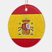 SPANIEN-FLAGGE Verzierung Keramik Ornament (Links)