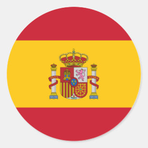 Spanien-Flaggen-Aufkleber – Spanischer Stolz Runder Aufkleber