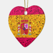 Spanien-Flaggen-Glitterverzierung Keramikornament (Links)