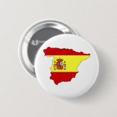 Spanien-Flaggen-Karte Größengleich Button (Vorne & Hinten)