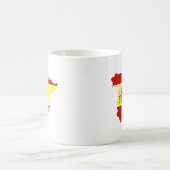 Spanien-Flaggen-Karte Größengleich Kaffeetasse (Mittel)