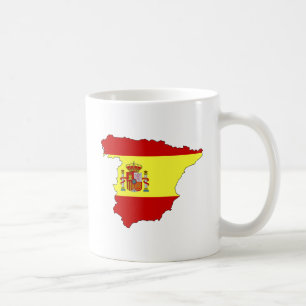 Spanien-Flaggen-Karte Größengleich Kaffeetasse