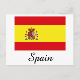Spanien - Flaggen Postkarte
