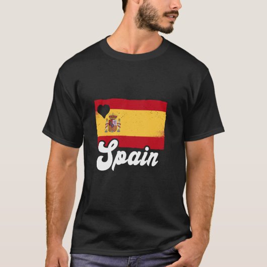 Spanien Flaggen Pride Heart España Proud Spanische T-Shirt (Vorderseite)