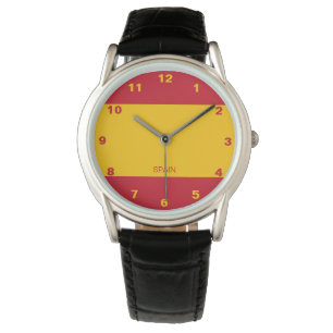 Spanien-Flaggen-Uhr Armbanduhr