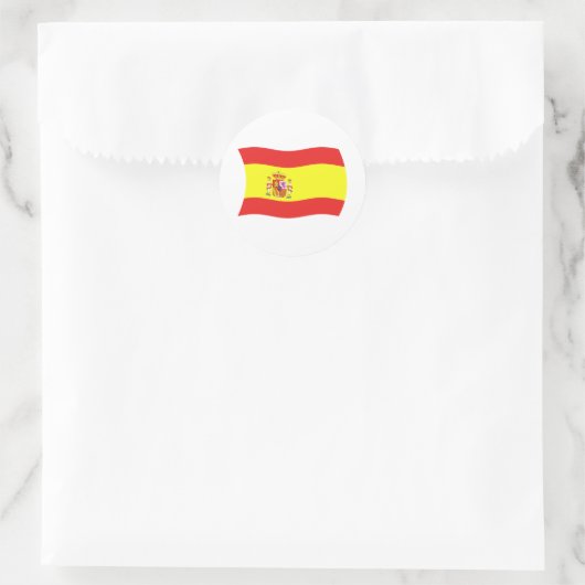 Spanien Flaggenaufkleber Runder Aufkleber (Tasche)
