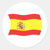 Spanien Flaggenaufkleber Runder Aufkleber (Vorderseite)