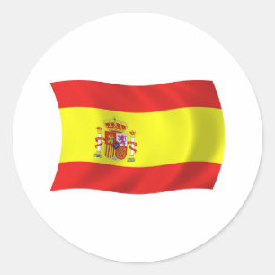 Spanien Flaggenaufkleber Runder Aufkleber