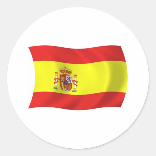 Spanien Flaggenaufkleber Runder Aufkleber (Vorderseite)
