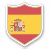 Spanien Flaggenemblem Patriotic Travel Aufkleber (Vorderseite)