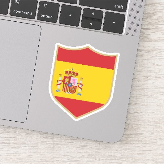 Spanien Flaggenemblem Patriotic Travel Aufkleber (Detail)