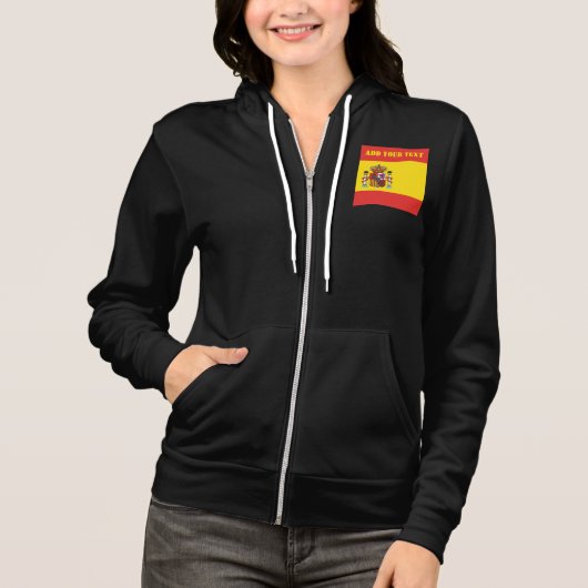 Spanien Flaggenfußball Fußball Patriotische Spanis Hoodie (Vorderseite)