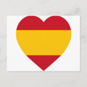 Spanien Flaggenherz Postkarte (Vorderseite)