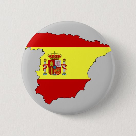 Spanien-Flaggenkarte Button (Vorderseite)