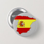 Spanien-Flaggenkarte Button (Vorne & Hinten)