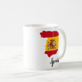 Spanien - Flaggenkarte Kaffeetasse (VorderseiteRechts)