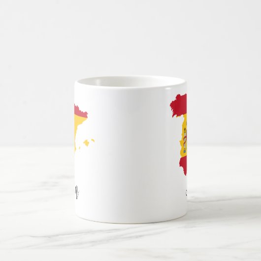 Spanien - Flaggenkarte Kaffeetasse (Mittel)