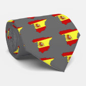 Spanien-Flaggenkarte Krawatte (Gerollt)
