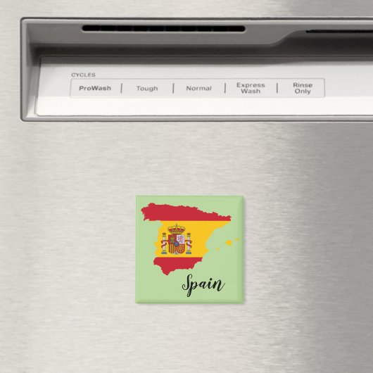 Spanien - Flaggenkarte Magnet (In Situ (Geschirrspüler))
