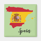 Spanien - Flaggenkarte Magnet (Vorne)