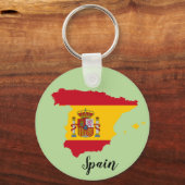 Spanien - Flaggenkarte Schlüsselanhänger (Vorderseite)