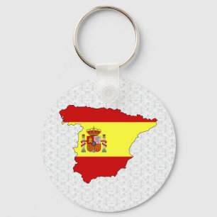 Spanien Flaggenkarte Schlüsselanhänger