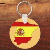 Spanien-Flaggenkarte Schlüsselanhänger (Vorderseite)