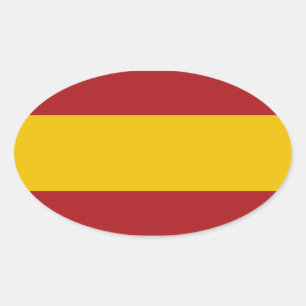 Spanien Flaggenoval-Aufkleber Ovaler Aufkleber