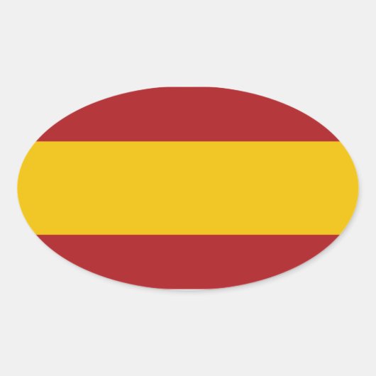 Spanien Flaggenoval-Aufkleber Ovaler Aufkleber (Vorderseite)