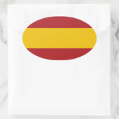 Spanien Flaggenoval-Aufkleber Ovaler Aufkleber (Tasche)