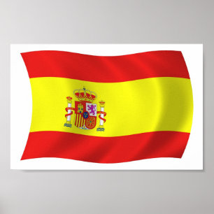 Spanien Flaggenposter drucken Poster