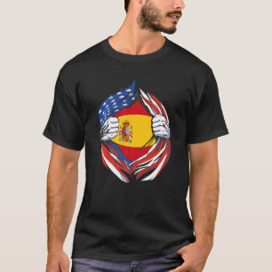 Spanien Flaggenstaat Amerikas Stolz auf mein spani T-Shirt