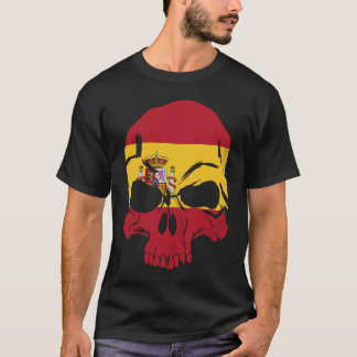 Spanien Flaggenstaat Skull Barcelona Espana Katalo T-Shirt