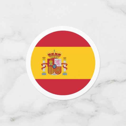 Spanien Flaggentisch Confetti Konfetti (Klein Vorderseite)