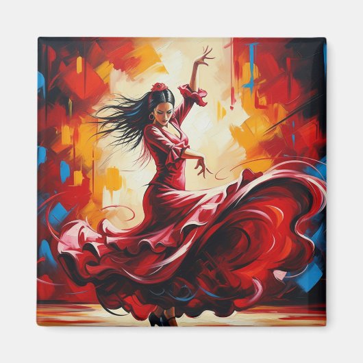 Spanien Flamenco Dancer Colorful Magnet (Vorne)