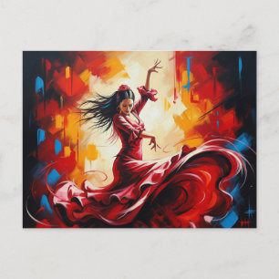 Spanien Flamenco Dancer Colorful Postkarte