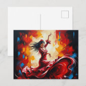 Spanien Flamenco Dancer Colorful Postkarte (Vorne/Hinten)