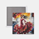 Spanien Flamenco Dancer Magnet (Vorderseite/Rückseite)