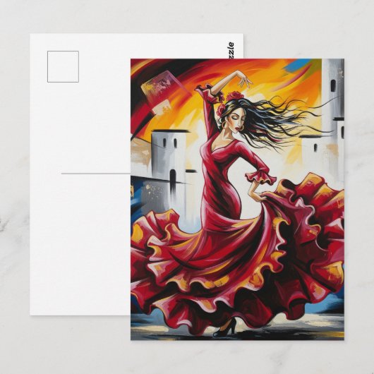 Spanien Flamenco Dancer Postkarte (Vorne/Hinten)