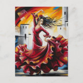 Spanien Flamenco Dancer Postkarte (Vorderseite)