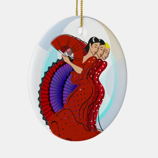 Spanien - Flamenco-Tänzer Keramik Ornament (Rechts)