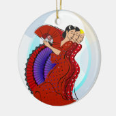 Spanien - Flamenco-Tänzer Keramik Ornament (Links)